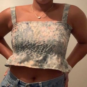 Flared crop top (one of a kind)